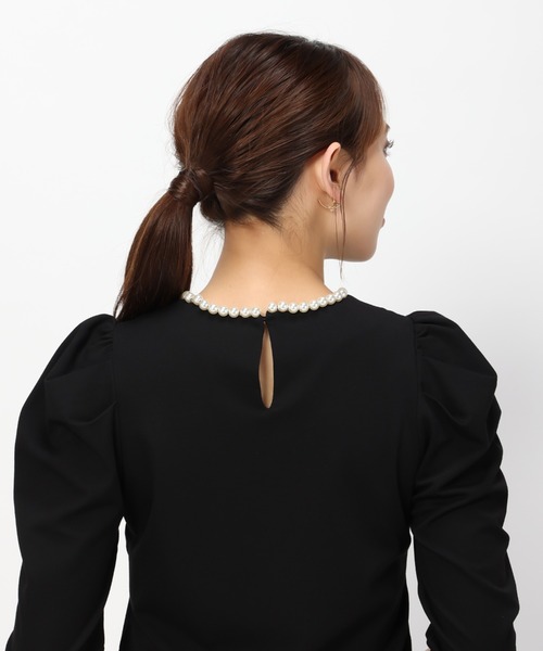 MISCH MASCH(ミッシュマッシュ)の「■2023秋冬新作■パールトリミングカットソー/MM338201(Tシャツ/カットソー・レディース・ピンク/ホワイト/ブラック・フリ-)」の10枚目の写真