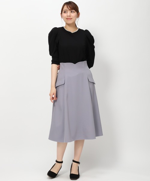 MISCH MASCH(ミッシュマッシュ)の「■2023秋冬新作■パールトリミングカットソー/MM338201(Tシャツ/カットソー・レディース・ピンク/ホワイト/ブラック・フリ-)」の4枚目の写真