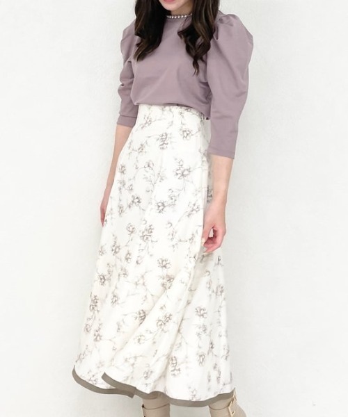 MISCH MASCH(ミッシュマッシュ)の「■2023秋冬新作■パールトリミングカットソー/MM338201(Tシャツ/カットソー・レディース・ピンク/ホワイト/ブラック・フリ-)」の19枚目の写真