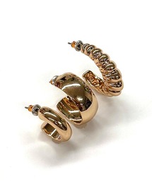 ラウンドデザインピアスSET