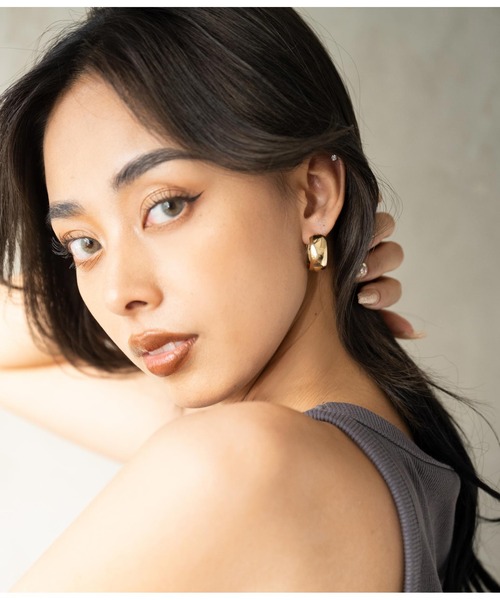 LATINA（ラティーナ）の「ラウンドデザインピアスSET（ピアス（両耳用）・レディース・ゴールド・FREE）」の5枚目の写真