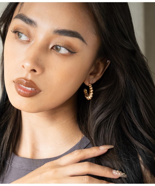 LATINA（ラティーナ）の「ラウンドデザインピアスSET（ピアス（両耳用）・レディース・ゴールド・FREE）」の8枚目の写真