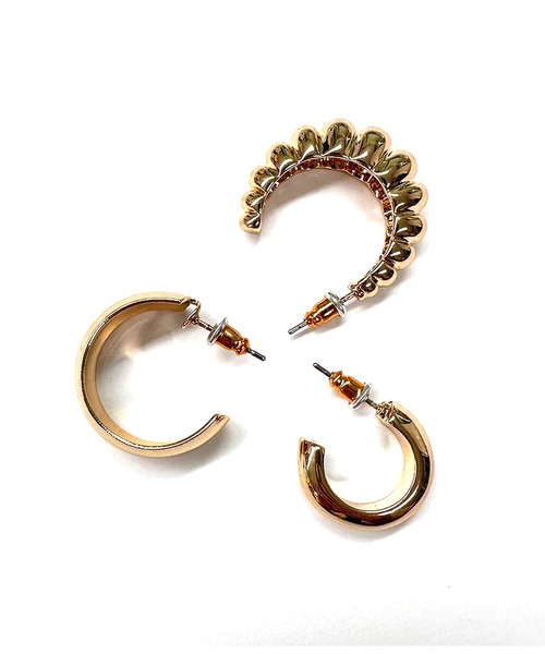 LATINA（ラティーナ）の「ラウンドデザインピアスSET（ピアス（両耳用）・レディース・ゴールド・FREE）」の11枚目の写真