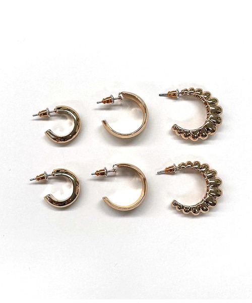 LATINA（ラティーナ）の「ラウンドデザインピアスSET（ピアス（両耳用）・レディース・ゴールド・FREE）」の12枚目の写真