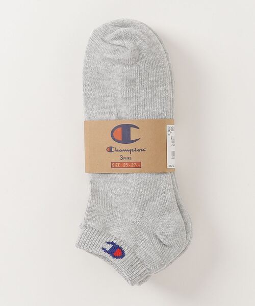 Champion(チャンピオン)の「【CHAMPION/チャンピオン】 ショートレングスソックス3P CMSCY402 ワンポイントロゴ 3足組(ソックス/靴下・メンズ・ネイビー/ホワイト/ブラック/グレー・LARGE/MEDIUM/SMALL)」の3枚目の写真