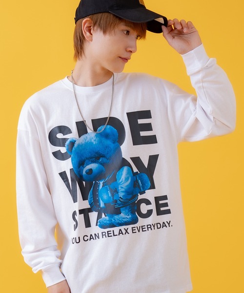 SIDEWAY STANCE（サイドウェイスタンス）の「【SIDEWAY STANCE】オリジナル グラフィック プリント ロンT（Tシャツ/カットソー・メンズ・ブラック/ブルー系/ホワイト/ブルー/ホワイト系/ブラック系/イエロー系/ホワイト系1/ブラック系1/パープル/グレー/ホワイト系3/ブラック系3/グレー系/ダークブルー/ホワイト系2/ブラック系2/グレー系1/ブルー系1/カーキ/パープル系/グレー系2/パープル系1/グレー系その他/パープル系その他/グレー系4/ブラック系4/カーキ系4/ホワイト系4/カーキ系5/ホワイト系5/ブラック系5/グレー系5/ブラック系6/ブラック系7/ブラック系8/ホワイト系6/ホワイト系7/ホワイト系8/ブラック系9/ホワイト系9/ブラック系その他3/グレー系その他3/ホワイト系その他3/ブラック系その他/ホワイト系その他2/ブラック系その他2/グリーン系その他/グレー系その他2/ホワイト系その他・LARGE/X-LARGE/MEDIUM/SMALL）」の12枚目の写真