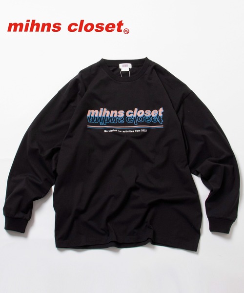 mihns closet（ミンズクローゼット）の「【mihns closet/ミンズクローゼット】カラーロゴ ロングスリーブTシャツ（Tシャツ/カットソー・メンズ・オフホワイト/ブラック/ライトグレー・L/XL/M）」の3枚目の写真
