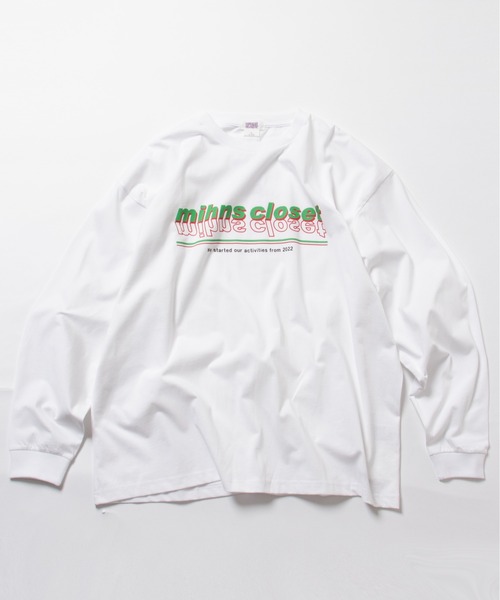 mihns closet（ミンズクローゼット）の「【mihns closet/ミンズクローゼット】カラーロゴ ロングスリーブTシャツ（Tシャツ/カットソー・メンズ・オフホワイト/ブラック/ライトグレー・L/XL/M）」の15枚目の写真