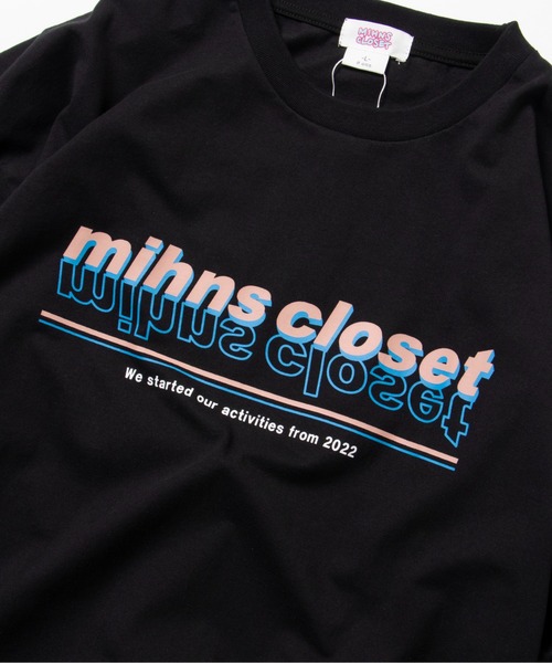 mihns closet（ミンズクローゼット）の「【mihns closet/ミンズクローゼット】カラーロゴ ロングスリーブTシャツ（Tシャツ/カットソー・メンズ・オフホワイト/ブラック/ライトグレー・L/XL/M）」の5枚目の写真