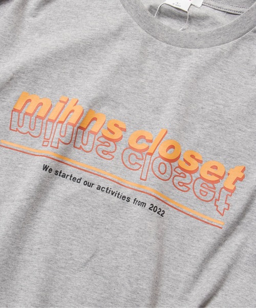 mihns closet（ミンズクローゼット）の「【mihns closet/ミンズクローゼット】カラーロゴ ロングスリーブTシャツ（Tシャツ/カットソー・メンズ・オフホワイト/ブラック/ライトグレー・L/XL/M）」の9枚目の写真