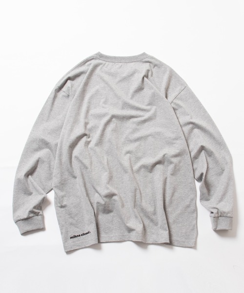 mihns closet（ミンズクローゼット）の「【mihns closet/ミンズクローゼット】カラーロゴ ロングスリーブTシャツ（Tシャツ/カットソー・メンズ・オフホワイト/ブラック/ライトグレー・L/XL/M）」の8枚目の写真
