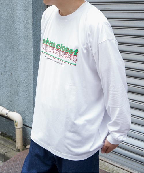 mihns closet（ミンズクローゼット）の「【mihns closet/ミンズクローゼット】カラーロゴ ロングスリーブTシャツ（Tシャツ/カットソー・メンズ・オフホワイト/ブラック/ライトグレー・L/XL/M）」の22枚目の写真