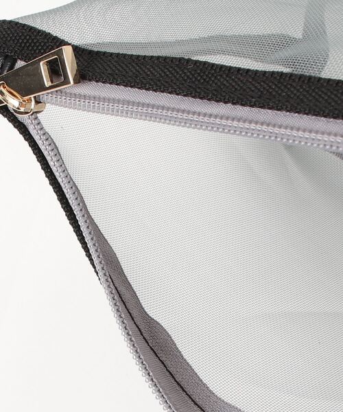 favori（ファヴォリ）の「EM:Favoriメッシュポーチ付き合皮トート（トートバッグ・レディース・アイボリー/ブラック/ダークブラウン/シルバー・FREE）」の9枚目の写真