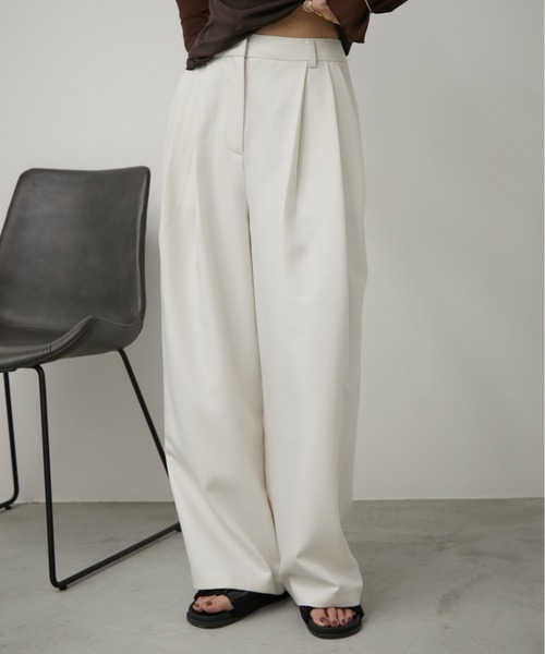 S,M,Lサイズ展開】ツータックルーズスラックスパンツ/オールシーズン