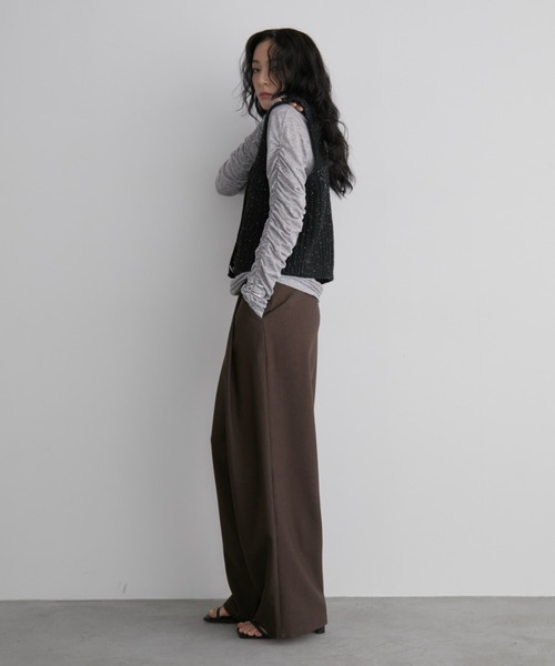 S,M,Lサイズ展開】ツータックルーズスラックスパンツ/オールシーズン