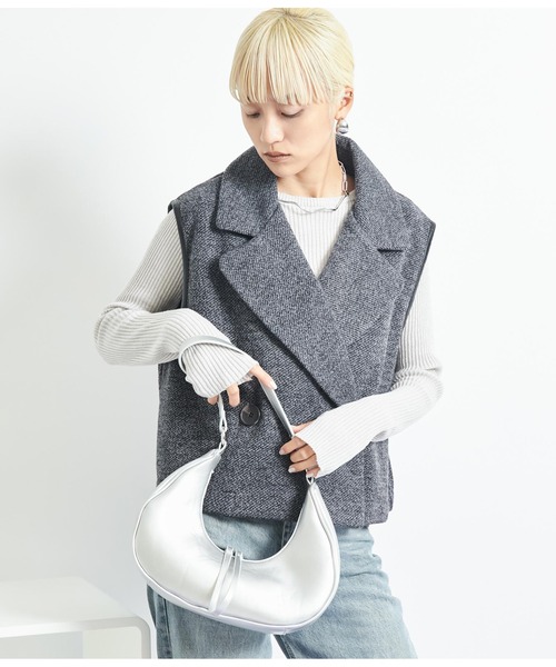 Settimissimo（セッティミッシモ）の「ハーフムーンショルダーバッグ（ショルダーバッグ・レディース・ブラック/シルバー・FREE）」の11枚目の写真