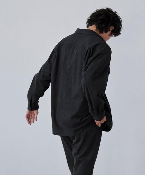 coen(コーエン)の「極楽フラノCPOシャツ(シャツ/ブラウス・メンズ・ブラウン/ダークグレー・S/L/XL/M)」の5枚目の写真