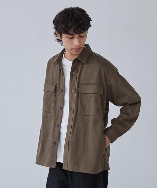 coen(コーエン)の「極楽フラノCPOシャツ(シャツ/ブラウス・メンズ・ブラウン/ダークグレー・S/L/XL/M)」の6枚目の写真