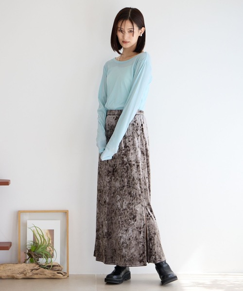 LOWRYS FARM（ローリーズファーム）の「フロッキーチュールロングスリーブ　983890（Tシャツ/カットソー・レディース・アイボリー/ブラック/ブルー・FREE）」の11枚目の写真