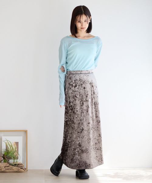 LOWRYS FARM（ローリーズファーム）の「フロッキーチュールロングスリーブ　983890（Tシャツ/カットソー・レディース・アイボリー/ブラック/ブルー・FREE）」の10枚目の写真