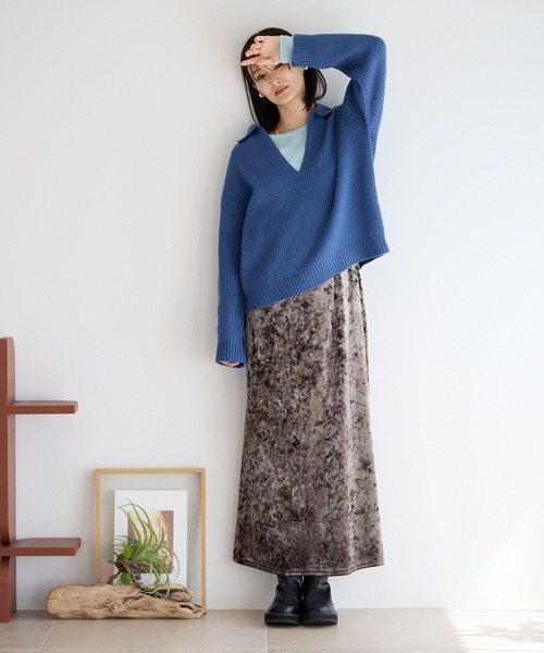 LOWRYS FARM（ローリーズファーム）の「フロッキーチュールロングスリーブ　983890（Tシャツ/カットソー・レディース・アイボリー/ブラック/ブルー・FREE）」の7枚目の写真