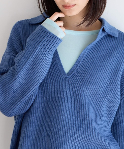 LOWRYS FARM（ローリーズファーム）の「フロッキーチュールロングスリーブ　983890（Tシャツ/カットソー・レディース・アイボリー/ブラック/ブルー・FREE）」の5枚目の写真