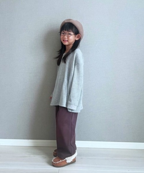 Moujonjon（ムージョンジョン）の「ベロアＢＤ２柄込みワイドパンツ（その他パンツ・キッズ・ベージュ/その他1/ブラウン・100/130/80/120/90/110/140）」の21枚目の写真
