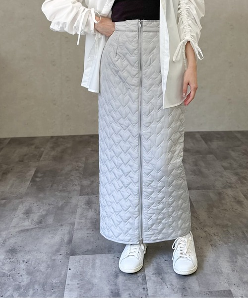 Per sist ence(パーシエンス)の「Per sist ence/パーシエンス ハートキルトWジップタイトスカート(スカート・レディース・ブラック/ライトグレー/アイボリー/チャコールグレー・FREE)」の18枚目の写真