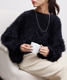 袖ボリュームシャギープルオーバー