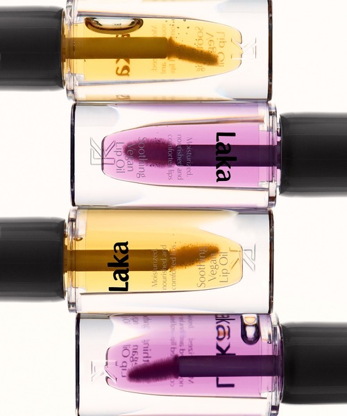 Laka（ラカ）の「スージングヴィーガンリップオイル（口紅/リップティント/グロス・レディース・#カーミングパープル/#ナリッシングイエロー・FREE）」の9枚目の写真
