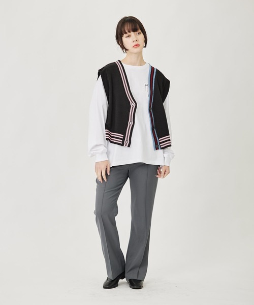 MILKFED.（ミルクフェド）の「FLARED PANTS（その他パンツ・レディース・グレー/ブラック/イエロー・S/M）」の5枚目の写真