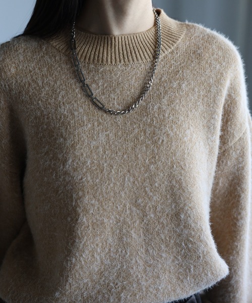 セール】ミンク風フェザーニットTOPS/トップス（ニット/セーター