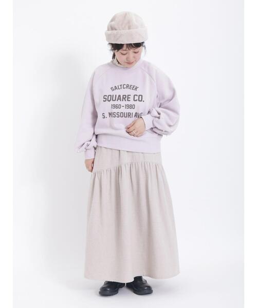 Samansa Mos2(サマンサ モスモス)の「パール付ロゴスウェット(Tシャツ/カットソー・レディース・ネイビー/オフホワイト/モカ/ピンク・F)」の6枚目の写真