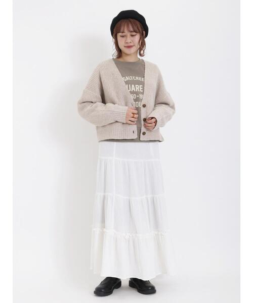 Samansa Mos2(サマンサ モスモス)の「パール付ロゴスウェット(Tシャツ/カットソー・レディース・ネイビー/オフホワイト/モカ/ピンク・F)」の16枚目の写真