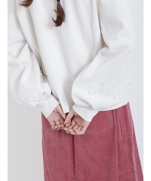 Samansa Mos2(サマンサ モスモス)の「パール付ロゴスウェット(Tシャツ/カットソー・レディース・ネイビー/オフホワイト/モカ/ピンク・F)」の19枚目の写真