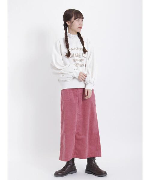 Samansa Mos2(サマンサ モスモス)の「パール付ロゴスウェット(Tシャツ/カットソー・レディース・ネイビー/オフホワイト/モカ/ピンク・F)」の21枚目の写真