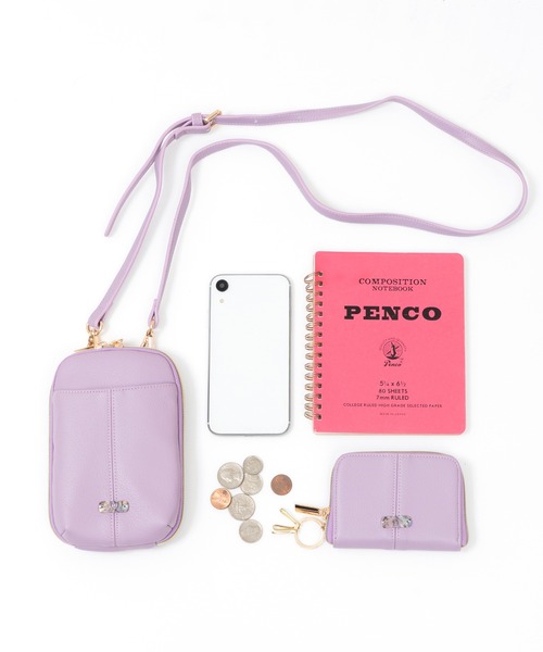 ACCOMMODE（アコモデ）の「アソートプレート　ウォレットショルダーバッグ（ショルダーバッグ・レディース・シルバー/ブラック/オレンジ/ラベンダー・FREE）」の16枚目の写真