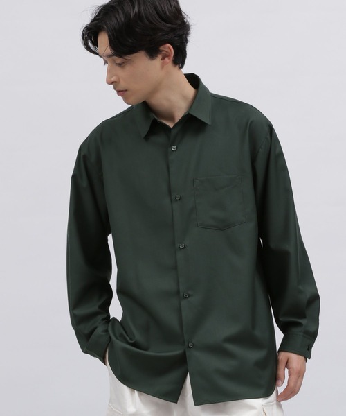 LAKOLE（ラコレ）の「ソフトTRレギュラーシャツ / 992211（シャツ/ブラウス・メンズ・サンドグレー/ブラック/ホワイト/グレー/グリーン・LARGE/MEDIUM）」の5枚目の写真