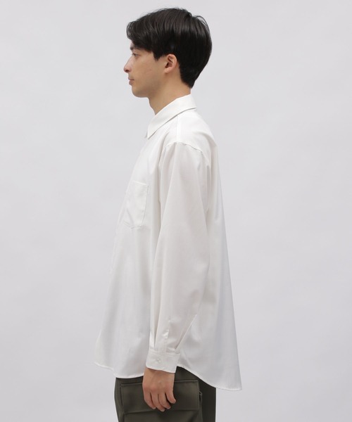 LAKOLE（ラコレ）の「ソフトTRレギュラーシャツ / 992211（シャツ/ブラウス・メンズ・サンドグレー/ブラック/ホワイト/グレー/グリーン・LARGE/MEDIUM）」の11枚目の写真