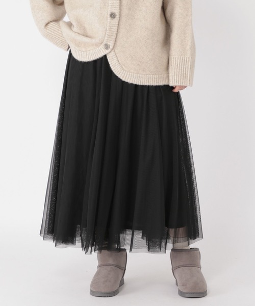 studio CLIP（スタディオクリップ）の「チュールスカート（スカート・レディース・その他1/ブラック・FREE）」の2枚目の写真
