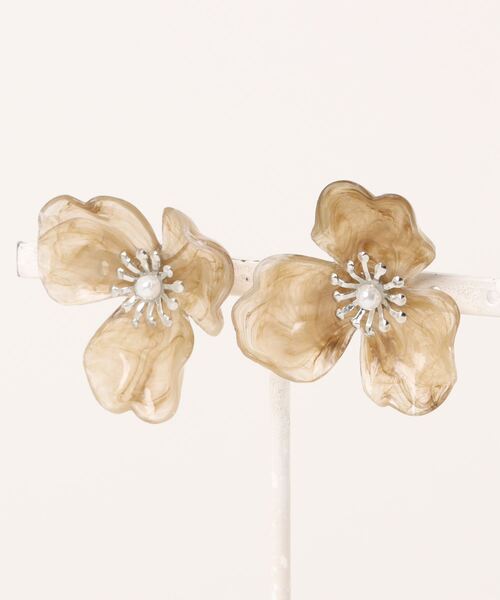 tone(トーン)の「【piiiii.accessory】マーブルピアス(MA)(ピアス(両耳用)・レディース・ブラウン系その他/ピンク系その他/ブルー系その他/グリーン系その他/ホワイト系その他/ホワイト系2/グリーン/ブルー・FREE)」の5枚目の写真