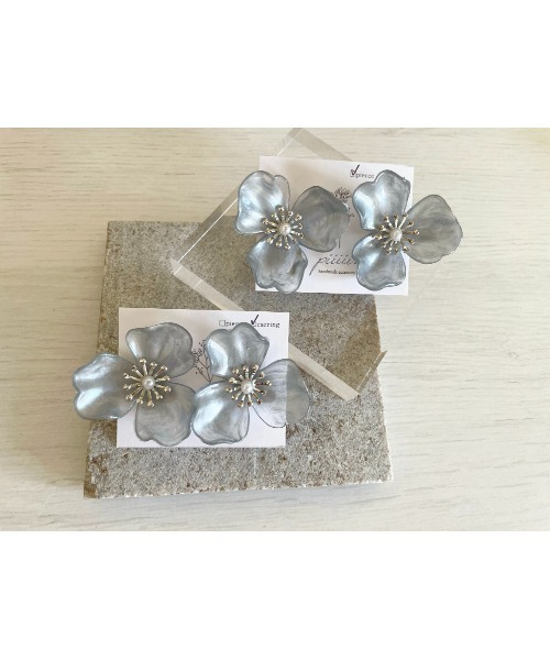 tone(トーン)の「【piiiii.accessory】マーブルピアス(MA)(ピアス(両耳用)・レディース・ブラウン系その他/ピンク系その他/ブルー系その他/グリーン系その他/ホワイト系その他/ホワイト系2/グリーン/ブルー・FREE)」の1枚目の写真