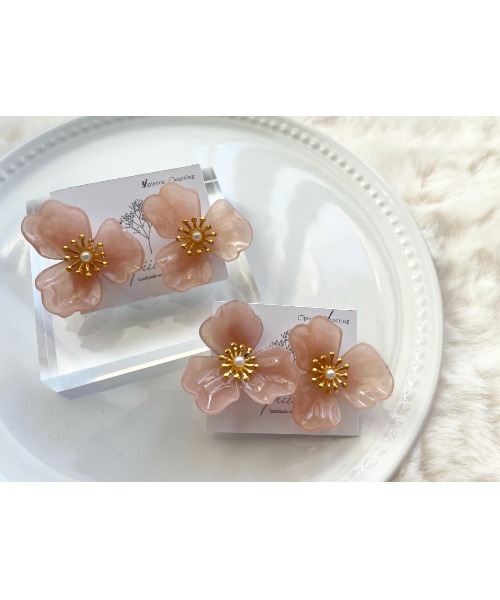 tone(トーン)の「【piiiii.accessory】マーブルピアス(MA)(ピアス(両耳用)・レディース・ブラウン系その他/ピンク系その他/ブルー系その他/グリーン系その他/ホワイト系その他/ホワイト系2/グリーン/ブルー・FREE)」の8枚目の写真