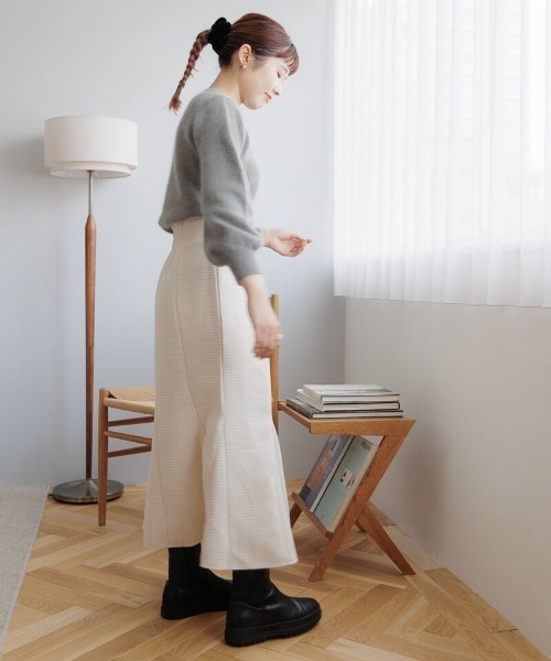 flower（フラワー）の「ハピネスアンゴラニット（ニット/セーター・レディース・ピンク/グレー・FREE）」の13枚目の写真