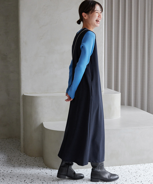 JOURNAL STANDARD relume（ジャーナルスタンダード　レリューム）の「《追加》Iラインワンピース（ワンピース・レディース・ブラック/ネイビー・FREE）」の15枚目の写真