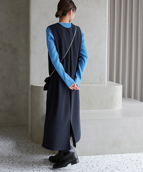 JOURNAL STANDARD relume（ジャーナルスタンダード　レリューム）の「《追加》Iラインワンピース（ワンピース・レディース・ブラック/ネイビー・FREE）」の17枚目の写真