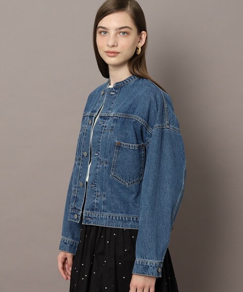 DRESSTERIOR（ドレステリア）の「◆【CLASSY.5月号掲載】デニムブルゾン（テーラードジャケット・レディース・ブルー・38/36/34）」の4枚目の写真