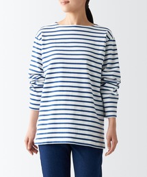 無印良品 | 婦人 太番手ボートネック長袖Tシャツ(Tシャツ/カットソー)