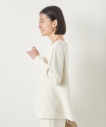 NOLLEY’S Sophi | 《セットアップ対応》ウォッシャブルダンボールパール付きペプラムプルオーバーカットソー(Tシャツ/カットソー)