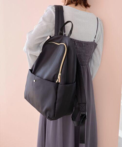 MAJESTIC LEGON（マジェスティックレゴン）の「シンプル軽量リュック（バックパック/リュック・レディース・ライトグレー/ベージュ/ブラック・FREE）」の11枚目の写真